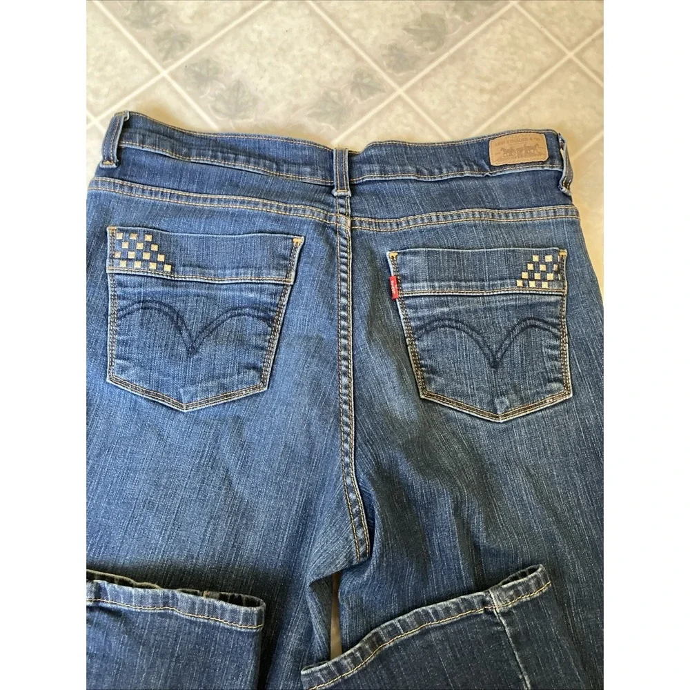Levi's Strauss Womens Blue Straight Perfectly Slimming 512 Jeans‎ Size 10 Medium